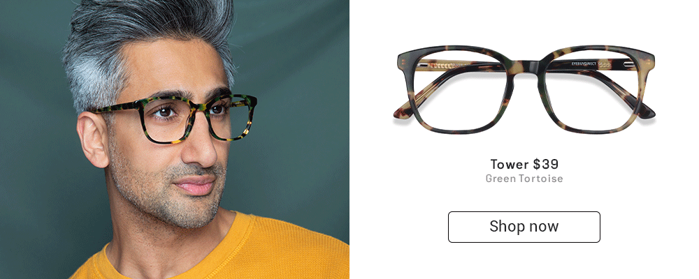 Tan France wearing Tower in tortoiseshell